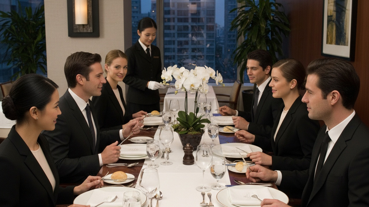 How to Behave at a Business Dinner: A Practical Guide for Professionals illustration